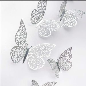 12 pcs 3D Hollow Butterly sticker